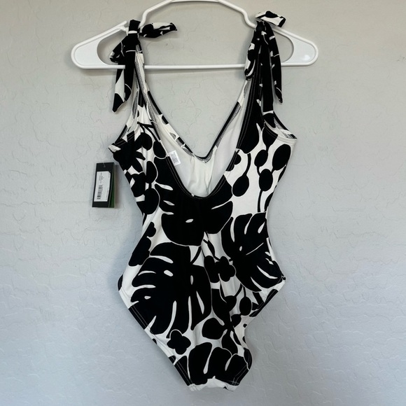 Kate Spade Shoulder Bow Tie V-Neck One Piece Swimsuit size XS - Picture 6 of 9